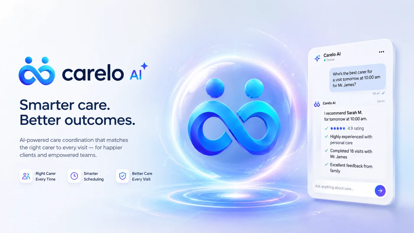 Carelo AI — smarter care, better outcomes: the assistant recommending the right carer for tomorrow's visit