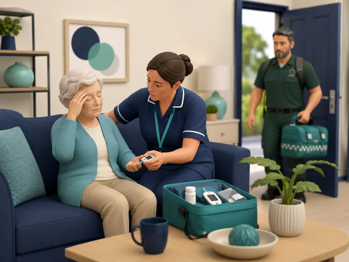 When help is called for, a clear handover — what was noticed, when, and what's been done since — means the professional taking over already has everything they need.